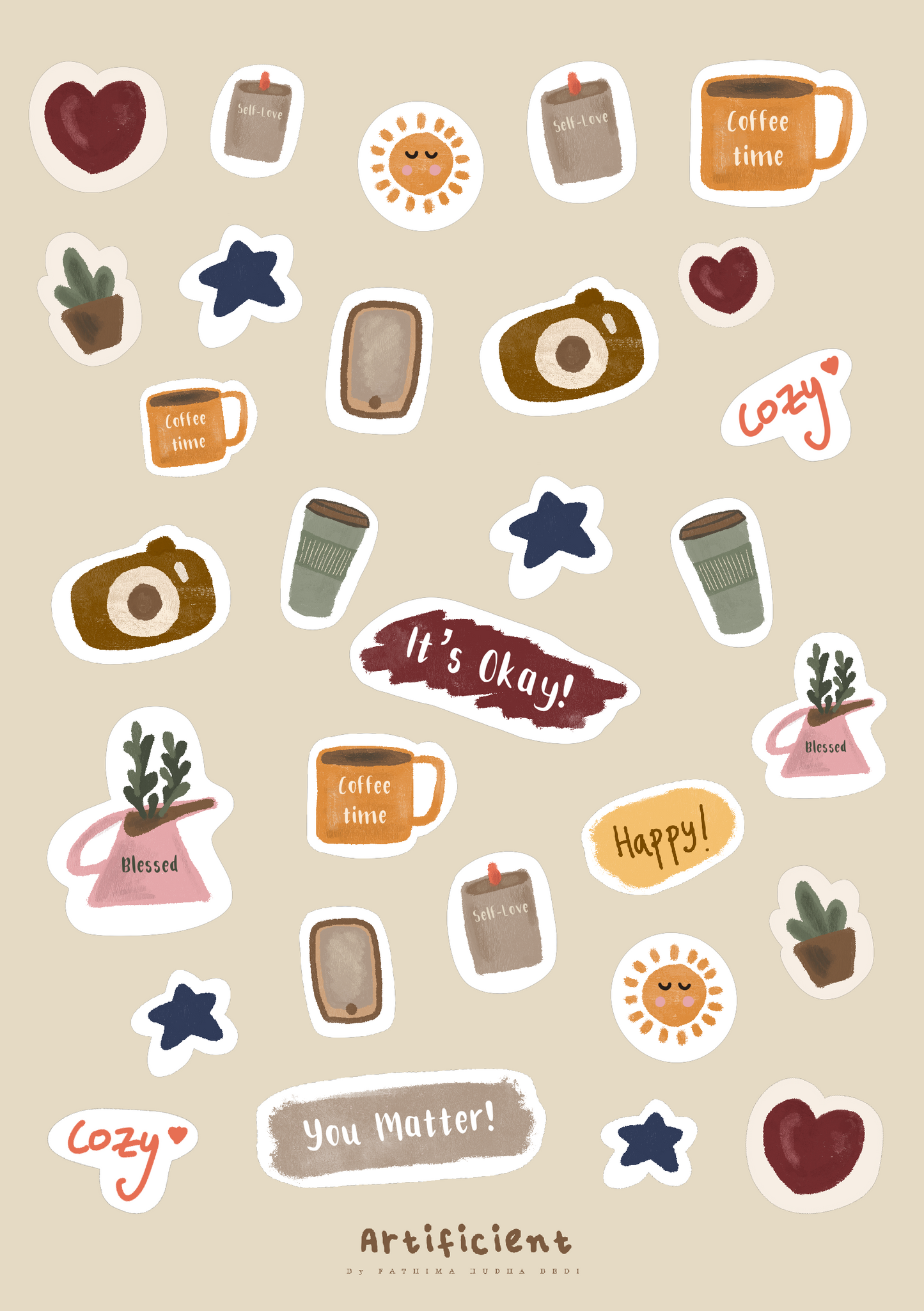 Illustrated Sticker pack- 2024 Planner edition